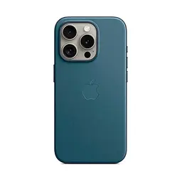 Чехол для Apple iPhone 15 Pro, FineWoven Case with MagSafe, синий, защитная накладка из материала FineWoven, противоударный, для iPhone, защита всего корпуса, поддержка беспроводной зарядки и MagSafe, (ARM71985) - мініатюра 4