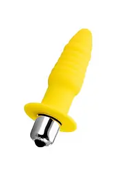 Анальна пробка ToDo Anal Vibro Plug Lancy 11 см (жовтий) - мініатюра 6