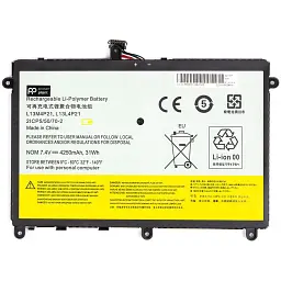Акумулятор PowerPlant для ноутбуків LENOVO IdeaPad Yoga 2 11 Series (L13M4P21) 7.4V 4250mAh (NB481835) - мініатюра 2