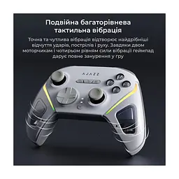 Геймпад Ajazz GP100 2.4G/BT/USB Switch/PC/iOS/Android RGB White (GP100-W) - мініатюра 2