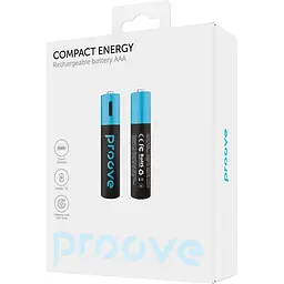 Акумуляторні батарейки Proove USB-C Compact Energy 750mAh AAA 2шт Black (RBCE75010008) [104198] - мініатюра 3