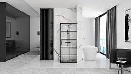 Душова кабіна Rea Concept 90x90 black REA-K5478, Чорний, Універсальна, прозорий - мініатюра 4