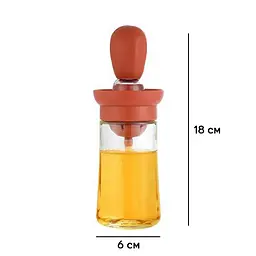 Диспенсер для олії та оцту Semi Dispenser 180 мл, Terracotta із силіконовим пензлем - мініатюра 10
