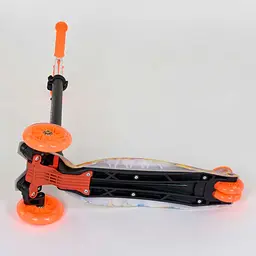 Самокат Best Scooter 59х16х30 см Оранжево-чорний 000231541 - мініатюра 6