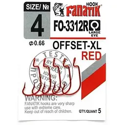 Гачок офсетний FANATIK 4 (5шт/уп) XL арт.FO-3312R-4