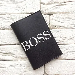 Обкладинка на паспорт Boss (чорний)