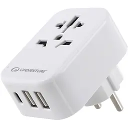Адаптер Lifeventure European Travel Adaptor USB - мініатюра 4