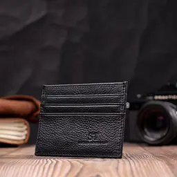 Стильний кард-кейс із натуральної шкіри ST Leather 22447 чорний - мініатюра 7