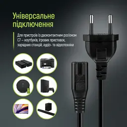 Кабель живлення C7 2m black ColorWay (CW-CBP085-BK) - мініатюра 7