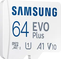 Карта пам'яті Samsung microSDXC EVO Plus 64GB UHS-I U1 V10 A1 + SD Adapter (MB-MC64KA) [83222] - мініатюра 2