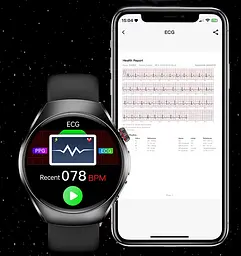 Смарт-годинник Lemfo ET460 з вимірюванням тиску ЕКГ та Bluetooth-дзвінками (Чорний) - мініатюра 6