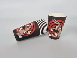 Склянки паперові одноразові, 340 мл, BUGS BUNNY, 50 штук, для гарячих і холодних напоїв