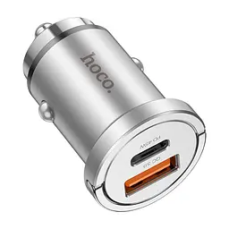 Зарядний пристрій HOCO NZ10 Handy USB-A/Type-C Silver (6942007601825) - мініатюра 2