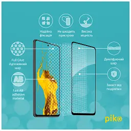 Скло захисне Piko Full Glue Xiaomi Redmi Note 11T Black (1283126518928) - миниатюра 4