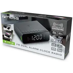 Настільний годинник Muse Радіо-годинник з USB (M-175 WI) - мініатюра 4