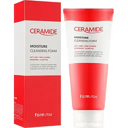 Зволожувальна пінка для вмивання FarmStay Ceramide Moisture Cleansing Foam з церамідами 180 мл - мініатюра 2