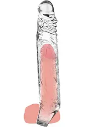 Насадка на пеніс ToyJoy Get Real Extension Sleeve XL, 22.5 см (прозорий) - мініатюра 2