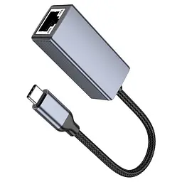 Контролер HOCO UA37 USB 3.0 to Ethernet - Мережевий адаптер 10/100/1000Mbps з дротом, Black, Blister Q100 - мініатюра 2