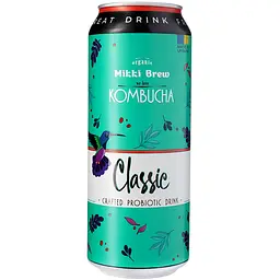 Напій безалкогольний комбуча Mikki Brew Classic з/б 0.5 л - мініатюра 1