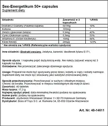 Капсули EROpharm - Sex Energetikum 50+ ( ціна за упаковку, 40 капсул) - мініатюра 2