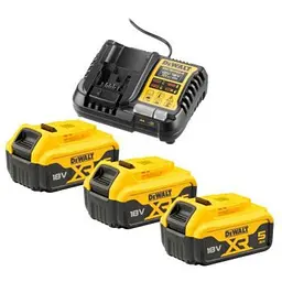 Набір акумулятор + зарядний пристрій DeWALT 10,8 - 54 В, 4A, 18В XR Li-Ion, 3 x 5Ah DCB184 (DCB1104P3)