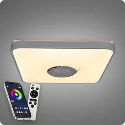 Люстра світлодіодна 517 Dlight RGB з пультом і колонкою 70Вт Білий (02176) - мініатюра 8