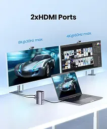USB-хаб Ugreen USB-C Multifunctional Docking Station(13-in-1) (UGR-90325) - мініатюра 3