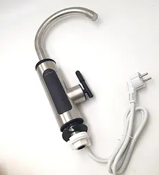 Проточний водонагрівач електричний бойлер Делімано кран з екраном 3000W металевий корпус Delimano RX-016-1 - мініатюра 7