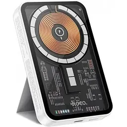 АКБ зовнішній Hoco Transparent discovery edition magnetic fast charge power bank Q10 5000mAh 000009112-up - мініатюра 2