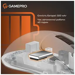 Мишка GamePro Genesis Ranker Wireless/Bluetooth/USB White (GM012W) - мініатюра 4