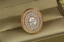 Кільце Xuping Jewelry Титул із білими каменями р 17 золотисте - мініатюра 2