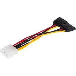 Кабель живлення Molex to 2xSATA 0.2m Atcom (16148) - мініатюра 2