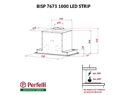 Вытяжка Perfelli BISP 7673 BL 1000 LED STRIP - миниатюра 11