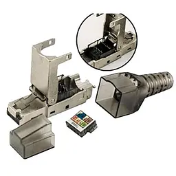 Конектор RJ45 cat.6A STP 8P8C, безінструментальний Kingda (KD-KJ6A-17S) - мініатюра 4