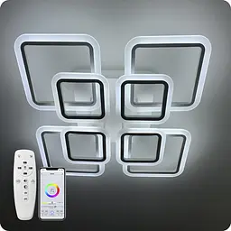 Люстра світлодіодна 517 Dlight 3color з пультом 145Вт Білий (01917)