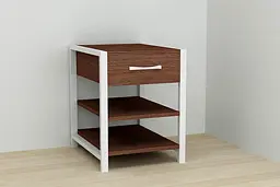 Тумба універсальна Ferrum-decor Вів'єн 1/2 50x41x40 білий ДСП Венге 16мм (FRD-106183) - мініатюра 6