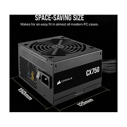 Блок живлення Corsair 750W CX750 (CP-9020279-EU) - мініатюра 9