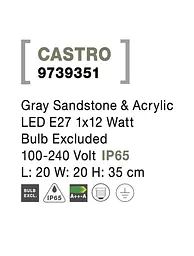 Вуличний світильник CASTRO NOVA LUCE 9739351 - мініатюра 6