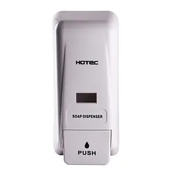 Дозатор рідкого мила HOTEC 13.506 настінний білий для ванної кімнати з натискним механізмом 1000 мл
