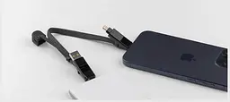 Кабель Rolling Square 6in1, inCharge XL 30 см, чорний (XLS01R) - мініатюра 4