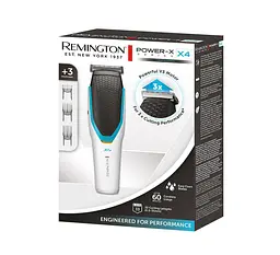 Машинка для стрижки Remington Power X Series X4, мережа+акум., насадок-3, сталь, біло-чорний - мініатюра 5