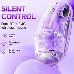 Миша бездротова Hoco GM29 Mysterios Bluetooth + 2.4G Romantic purple - мініатюра 2