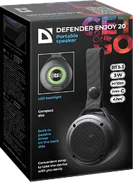Портативна акустика Defender Enjoy 20 3Вт Чорний (65920) (7202792) - мініатюра 7