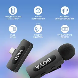 Мікрофон Boya BY-V20 Type-C Black (BY-V20) - мініатюра 13