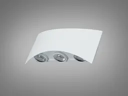 Настінний фасадний світильник білий 6W IP67 - мініатюра 3
