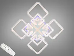 Біла LED люстра в дитячу з диммером і підсвічуванням, 190W