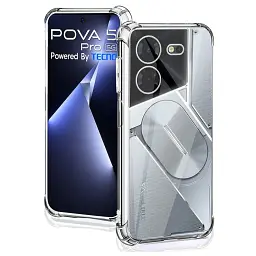 Панель BeCover Anti-Shock для Tecno POVA 5 Pro 5G (LH8n) Clear (711780) - мініатюра 2