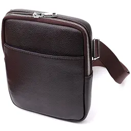 Чоловіча вертикальна сумка з натуральної шкіри Vintage 17х21х3,5 см sum0027473