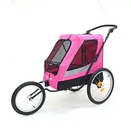Коляска для домашніх тварин до 35 кг Bestopet Люпосанчик BS-RL-06 Pink зі знімним столиком для грумінгу - мініатюра 5