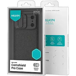Карбонова накладка Nillkin CamShield Pro для Apple iPhone 17 Pro Max (6.9) Black - мініатюра 6